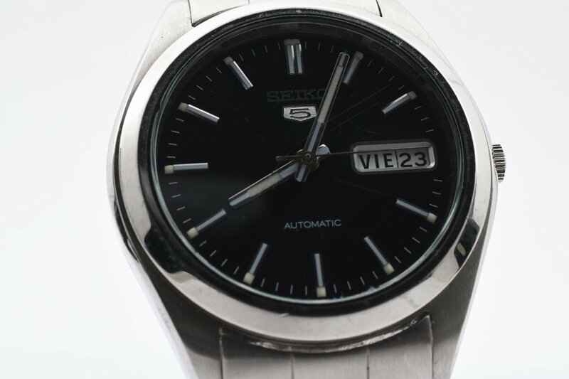 稼働品 セイコー ファイブ デイデイト 裏スケ 7S26-0440 自動巻き メンズ 腕時計 SEIKO