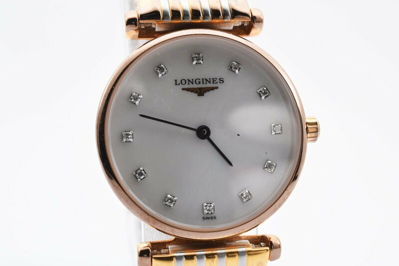 ロンジン 石付き ラウンド レディース 腕時計 LONGINES