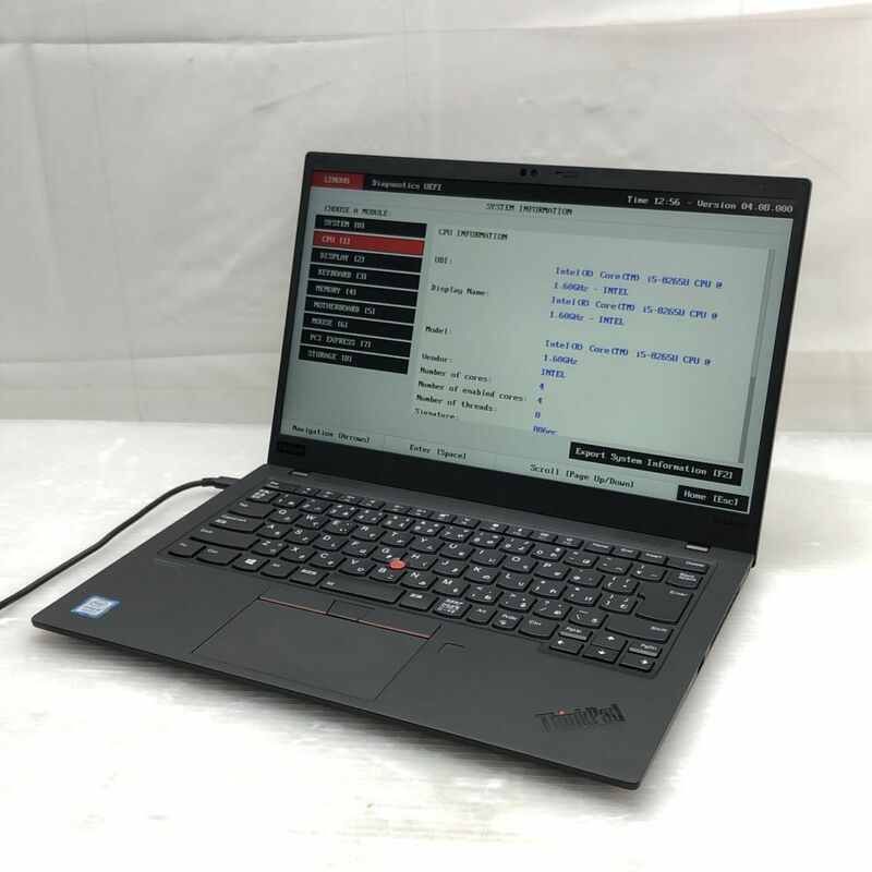 1円 【ジャンク】 Lenovo ThinkPad X1 Cabon TP00109A Core i5-8265U メモリ8GB NVMe 256GB 14インチ T010694【訳アリ】