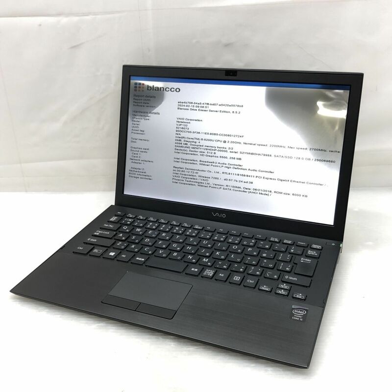 1円 【ジャンク】 SONY VAIO VJP132C11N Core i5-5200U メモリ4GB M.2 SSD 128GB 13.3インチ T012746【訳アリ】