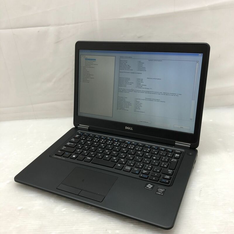 1円 【ジャンク】 DELL Latitude E7450 Core i5-5200U メモリ8GB SSD 256GB 14インチ T012719【訳アリ】