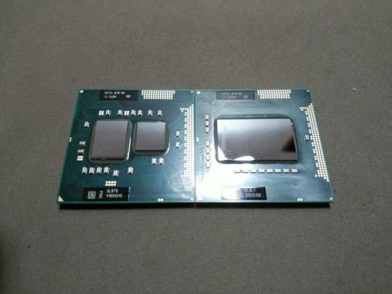 1円〜【ジャンク】intel ノート用ＣＰＵセット Core i5-560M i7-720QM T013499【訳アリ】