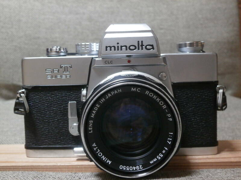 minolta SRT SUPER MC ROKKOR-PF 1:1.7 f=55mm レンズ付き　動作確認済み