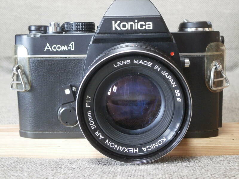 Konica ACOM-1 HEXANON AR 50mm f=1.7 レンズ付き　動作確認済み