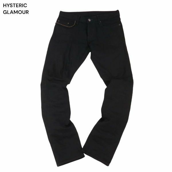 HYSTERIC GLAMOUR ヒステリックグラマー 0241AP20 スタッズ★ ブラック スキニー デニム パンツ ジーンズ Sz.31　メンズ 黒　I4B00947_5#R