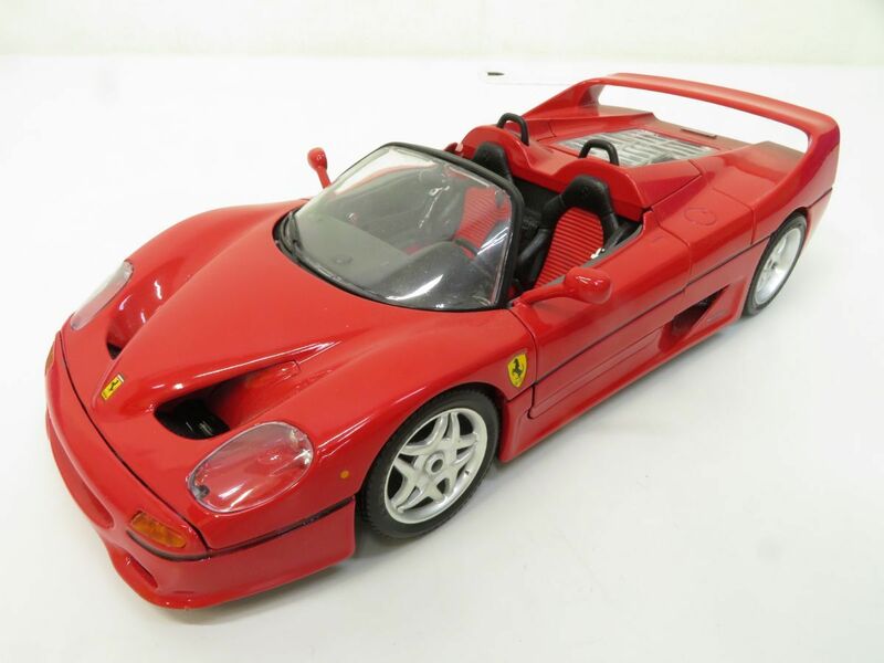 外重E5965●【ミニカー本体のみ】Ferrari フェラーリ スパイダー burago レッド 1/18