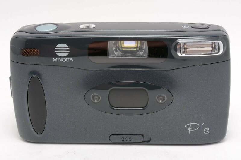 【美品】MINOLTA P's ピーズ Panorama 35mm QUARTZ DATE ネイビー ミノルタ コンパクトフィルムカメラ クオーツデート #4695