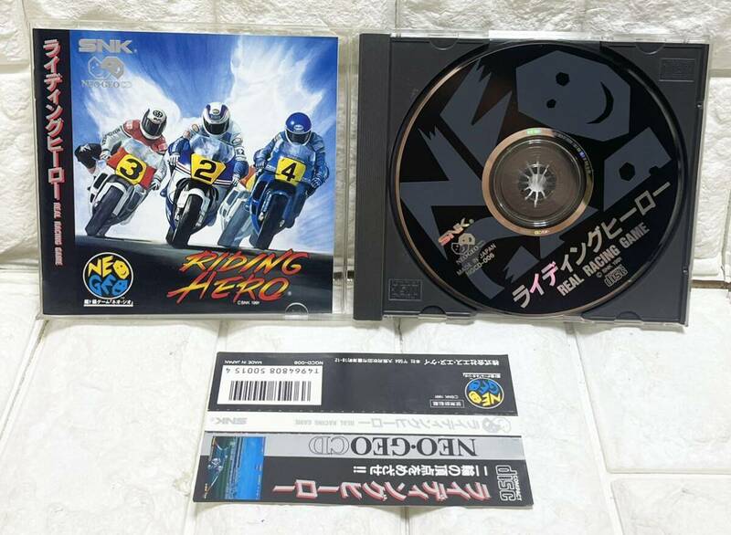 希少！ 良品☆ 箱 取説 付き ネオジオCD ソフト ライディングヒーロー NEOGEO CD ゲーム お宝 コレクター コレクション A4