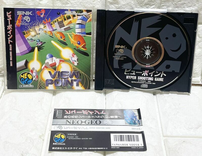 希少！ 良品☆ 箱 取説 帯 付き ネオジオCD ソフト VIEW POINT ビューポイント NEOGEO CD ゲーム お宝 コレクター コレクション A10