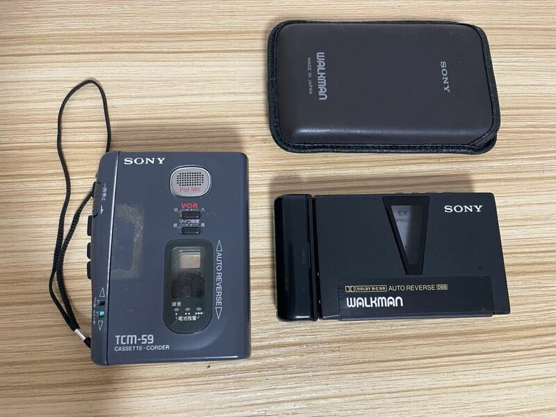 カセットレコーダー まとめて3個 SONY WALKMAN WM-550C TCM-59 WM-FX777 カセットプレーヤー カセットコーダー 通電確認済み