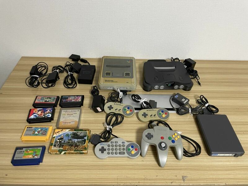 ゲーム ゲーム機 カセット ケーブル コントローラー等 まとめて 18点 Nintendo 64 playstation superfamicom スーパーファミコン 