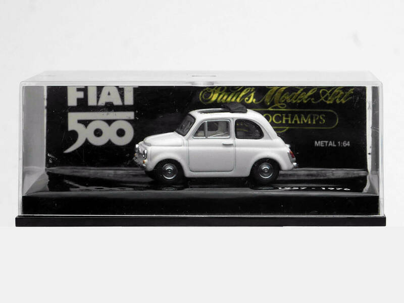 1/64 PMA フィアット 500 白 1968 ルーフ開 Micro Champs 640-121503