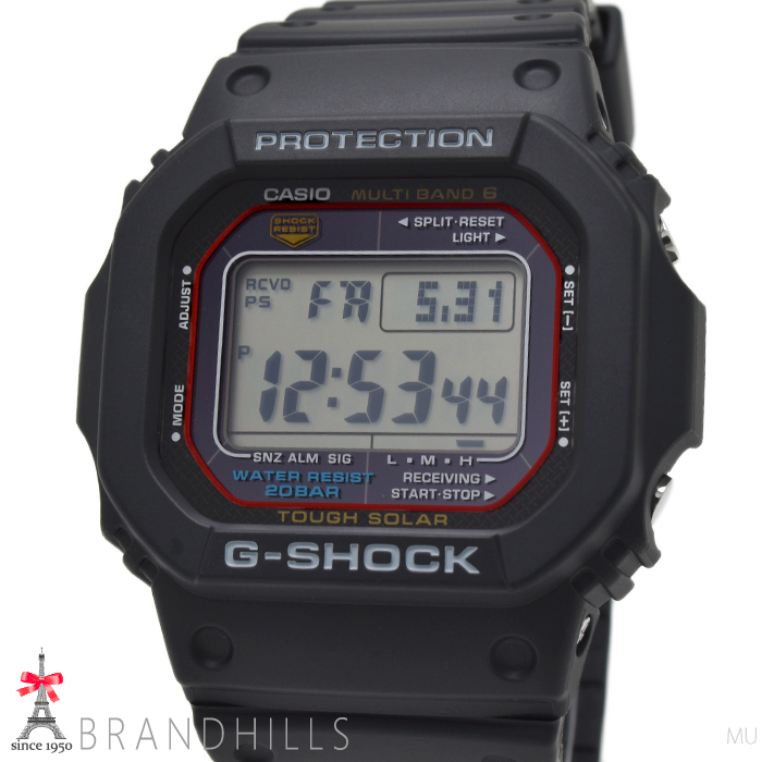 カシオ G-SHOCK 腕時計 メンズ 5600 シリーズ ソーラー電波 デジタル ラバー GW-M5610U-1JF CASIO 極美品