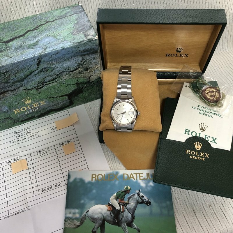 1円～ OH 新品 磨済 絶好調 1年保障 ROLEX ロレックス オートマ 自動 15200 A番 ギャラ箱 オイスターパーペチュアル A310 IW406BT10RLX_A