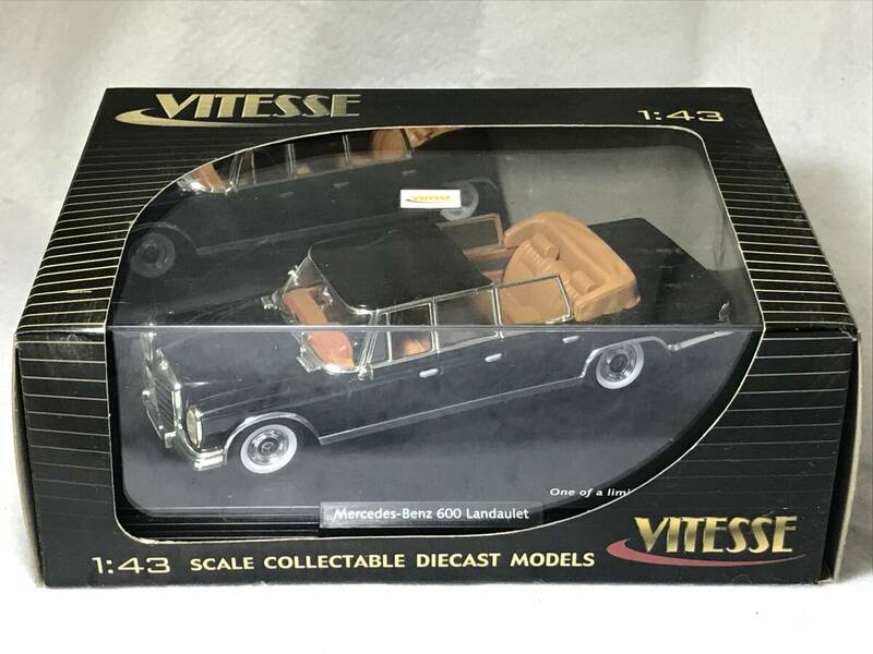 大量断捨離中！ VITESSE 1/43 Mercedes Benz 600 Landaulet Black 28611 メルセデス ベンツ リミテッド Lot No.付 ビテス 未展示品