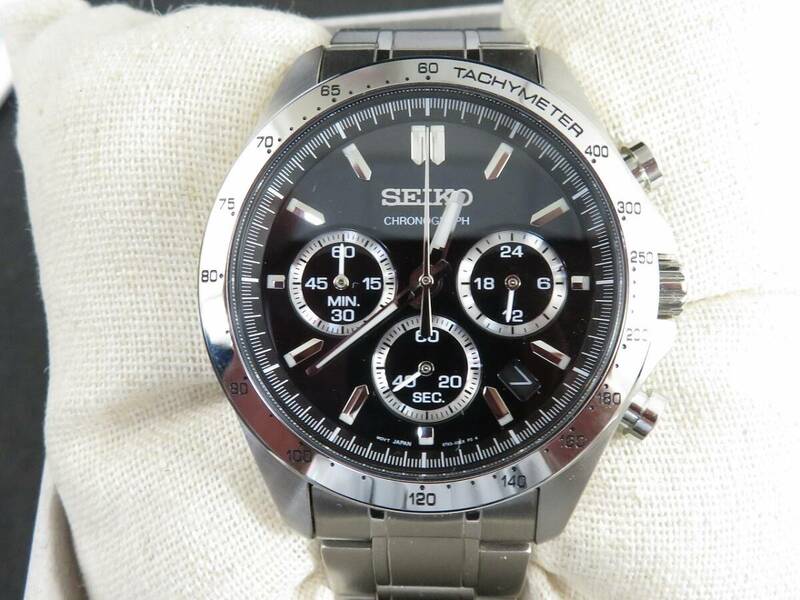 美品　SEIKO セイコー クロノグラフ クオーツ 腕時計 8T63‐00D0　動作品