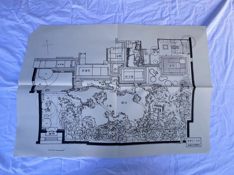 ◆日本有名庭園実測図◆ 14.醍醐寺三宝院◆B-1310