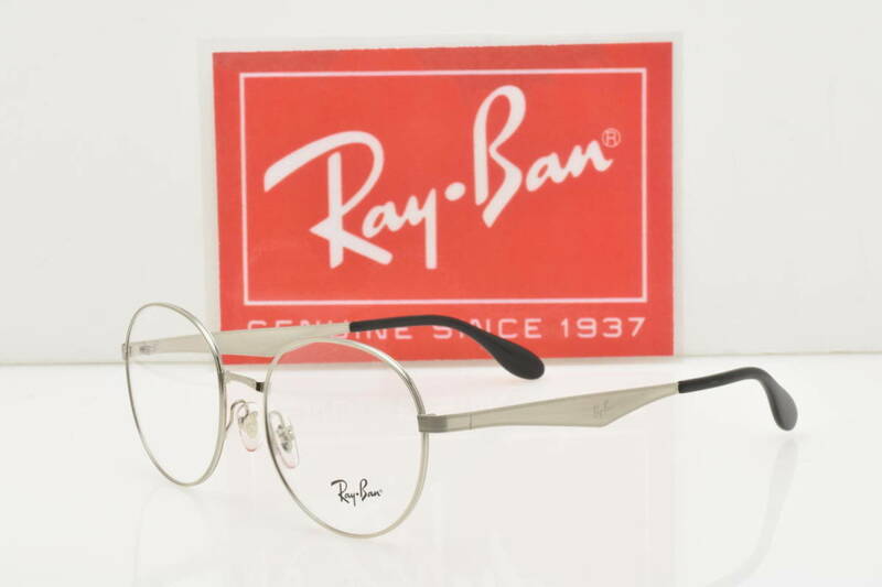 ★新品・正規輸入品！Ray.Ban レイバン RX6343 2595 RB6343 2595 シルバー メガネフレーム イタリア製★