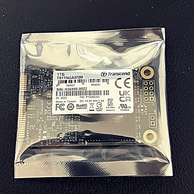 【新品・未使用】Transcend mSATA SSD 1TB S1TMSA372M