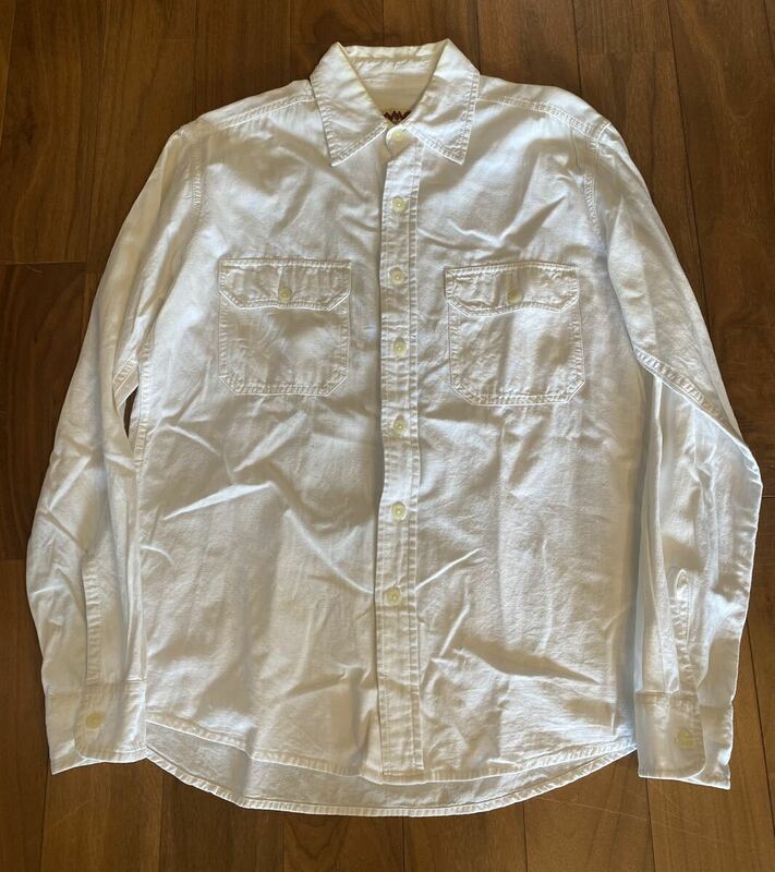 CAMCO カムコ シャンブレーシャツ 白 ホワイト Small ワークシャツ