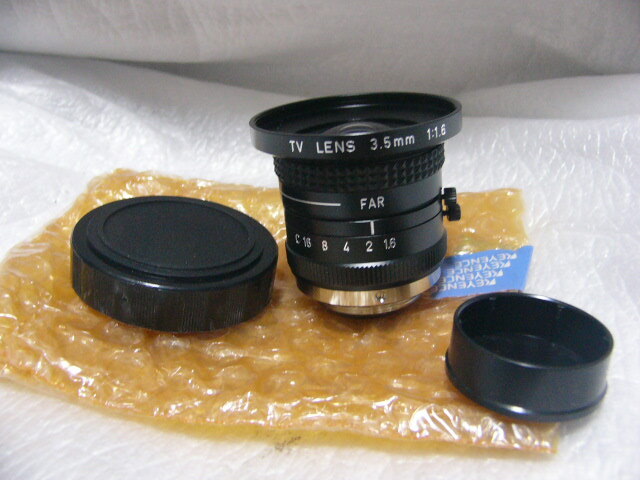 ★未使用★ KEYENCE CV-L3 短焦点広角3.5mm Cマウント レンズ 