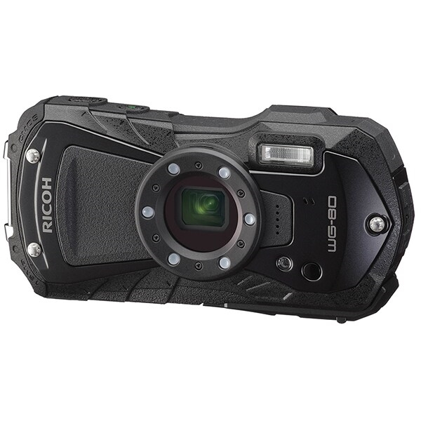 ◆新品 RICOH リコー コンパクトデジタルカメラ RICOH WG-80 ブラック [防水+防塵+耐衝撃/水中撮影専用モード/アウトドアモニター] 1点限り