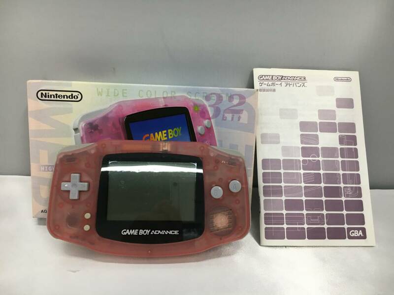 ジャンク品 任天堂 Nintendo GAMBOY ADVACE ゲームボーイアドバンス AGB-001 ミルキーピンク 電源入らず 現状品