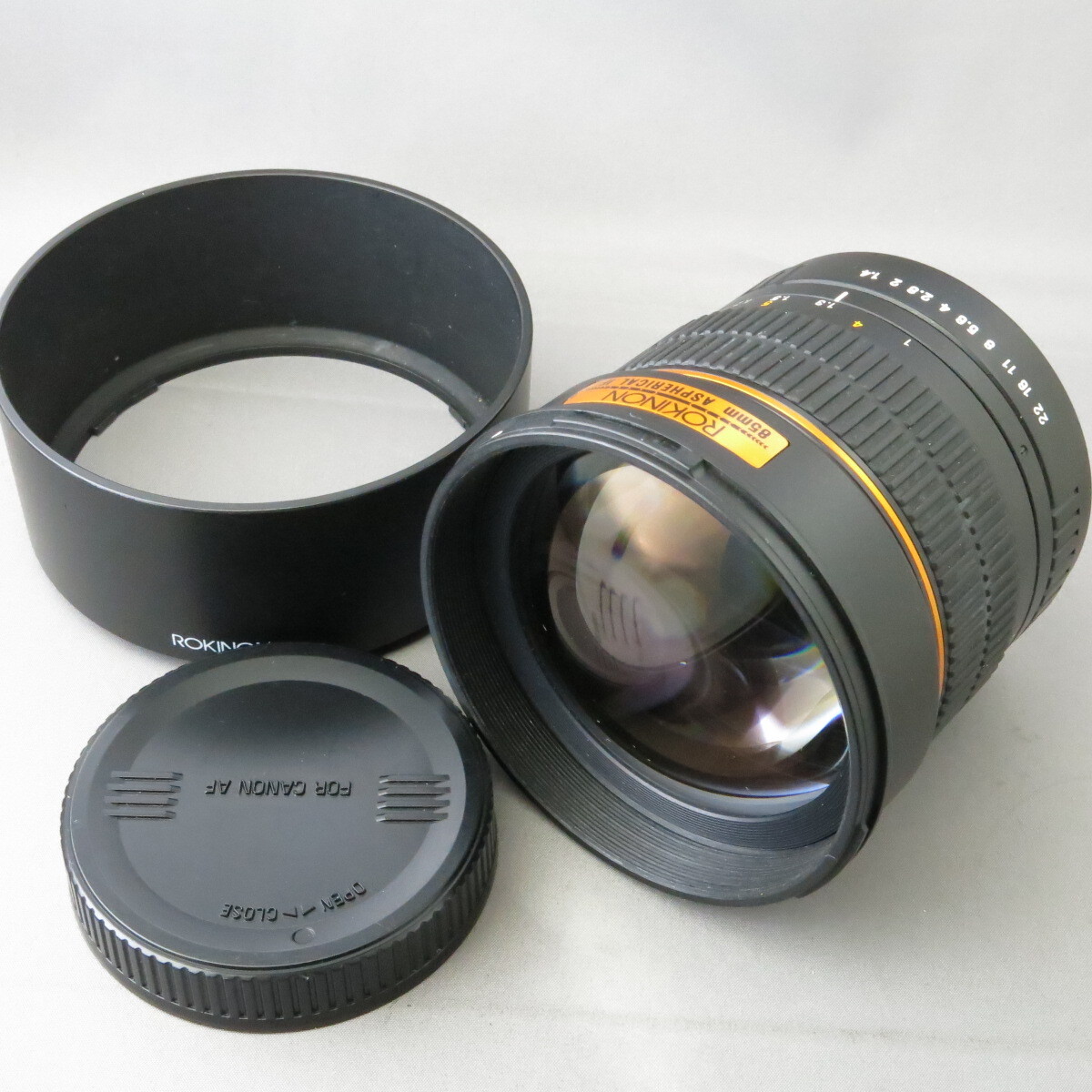 【美品】ROKINON　キヤノンEF用85mmF1.4　CanonキヤノンEFマウント(キャノン）★NO.8384(SAMYANGサムヤン製か？)
