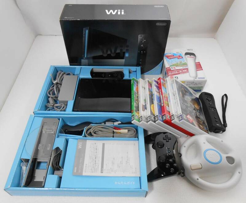 任天堂　ニンテンドー　Wii　本体　ブラック　ゲーム機　ゲーム　ソフト　Nintendo