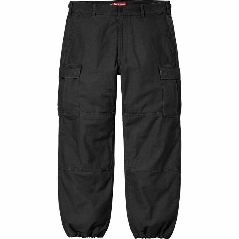 送料無料 32 黒 Supreme Cargo Pant Black 24SS シュプリーム カーゴパンツ カーゴ ブラック Box Logo ボックスロゴ ステッカー 新品未使用