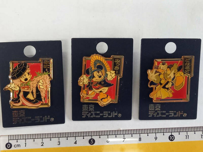 ● レア物　 Disney pin ディズニー　歌舞伎ピン　3個セット