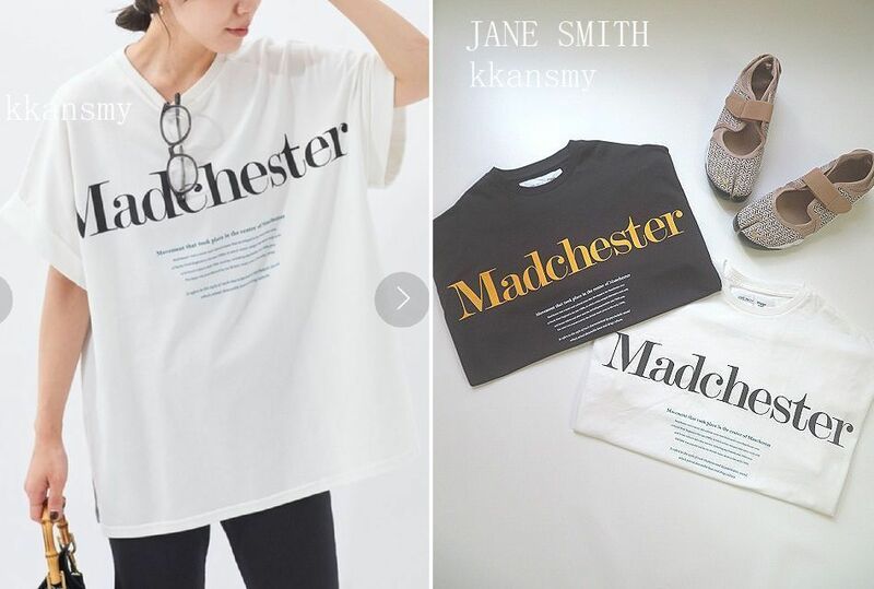 2021Plageプラージュ別注JANE SMITHジェーンスミス*MADCHESTER Tシャツ　ホワイト