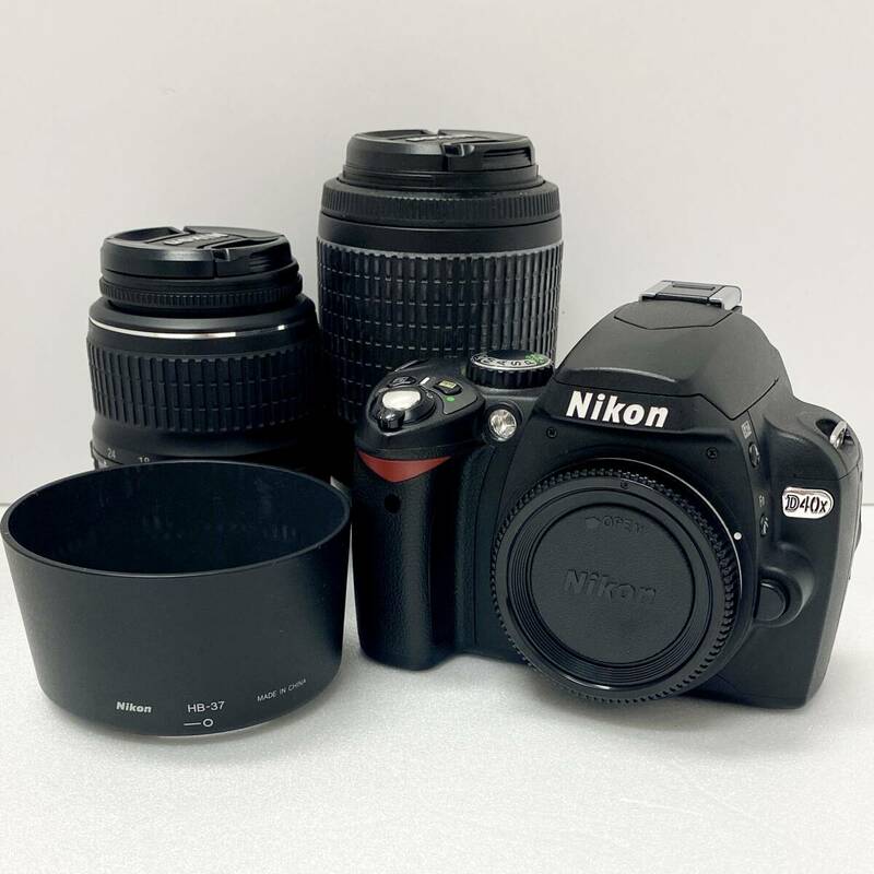 Nikon D40x デジタル一眼レフカメラ ダブルズームキット レンズ AF-S DX NIKKOR ED18-55mm 1:3.5-5.6GⅡ 55-200mm 1:4-5.6G ED ジャンク