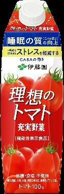 伊藤園充実野菜　理想のトマト 紙パック （1000ml ｘ6本）ｘ２ケース/屋根型キャップ付容器/開封前常温保存可