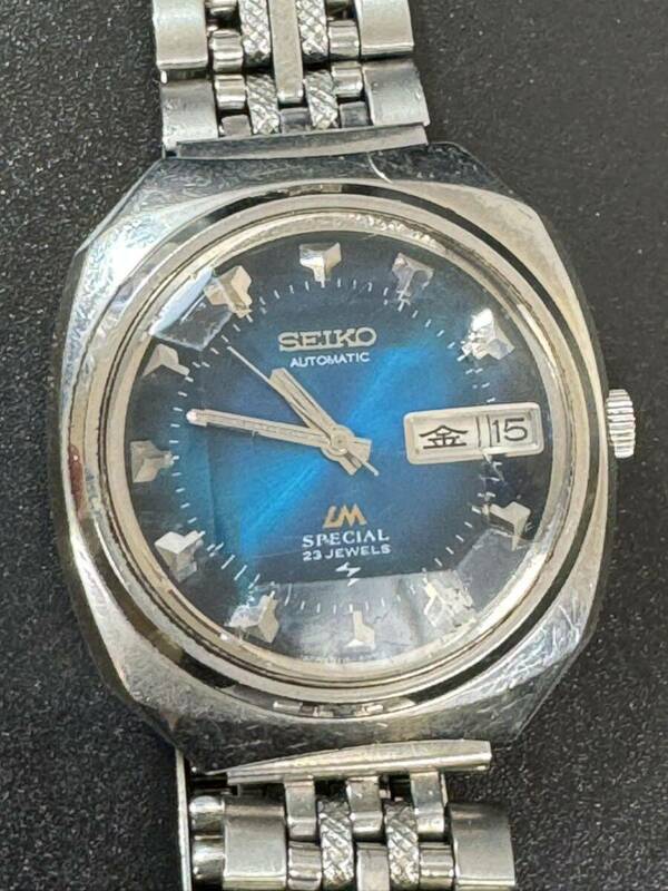 SEIKO セイコー ロードマチック スペシャル 5216-6000 ブルーグラデーション メンズ 自動巻き カットガラス 