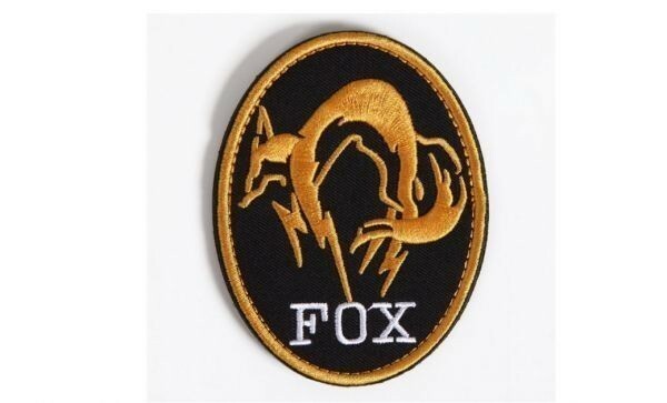 FOXHOUND サバイバルゲーム ハロウィンコスプレ ミリタリーパッチ ベルクロワッペン 刺繍タイプ E196T2 ゴールド