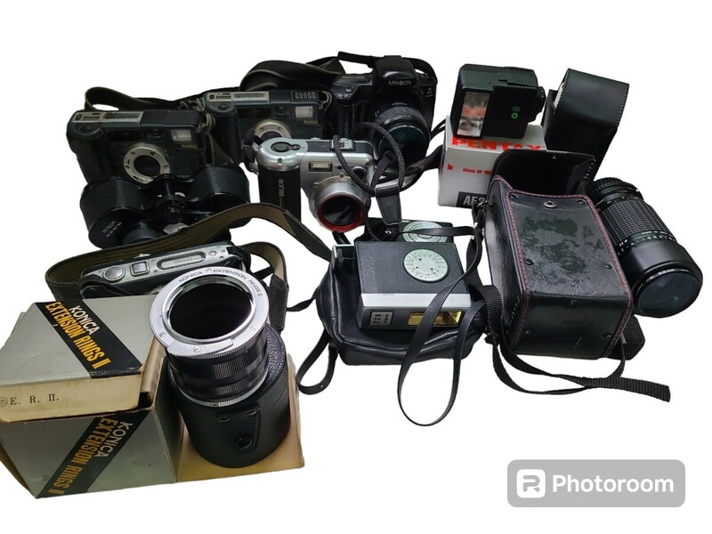 カメラ MINOLTA KONICA PENTAX　備品　双眼鏡などまとめうり　現状品　(0603c12)