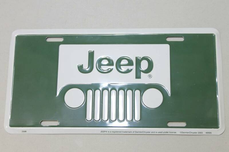 クライスラー ナンバープレート ライセンスプレート JEEP KJ 新品 クライスラー純正 2003' 当時物 CHRYSLER MOPAR 1点