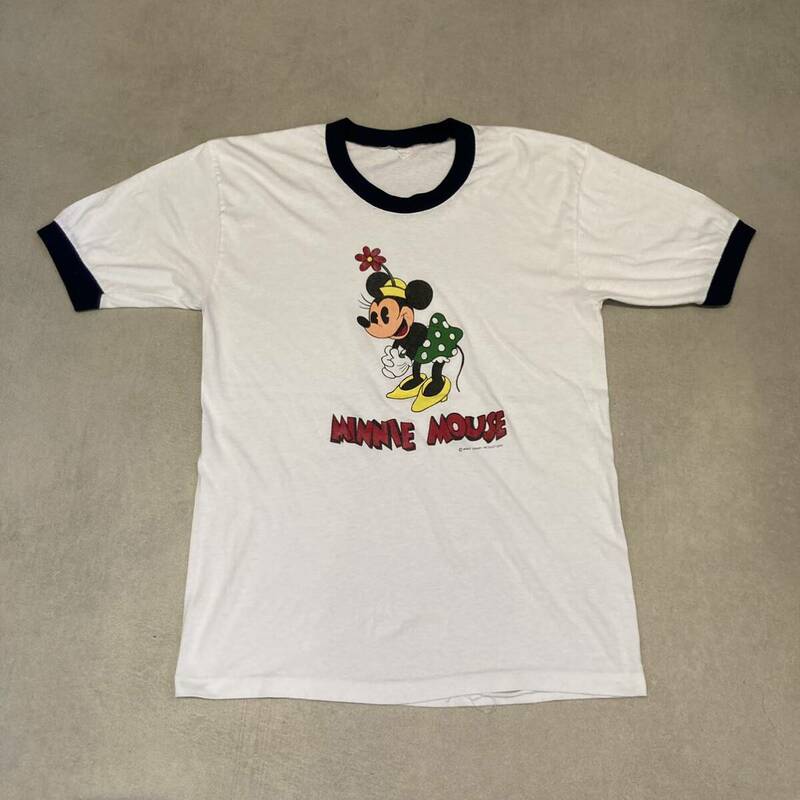 80's vintage Minnie リンガーT Tシャツ ミニー ミッキー USA製 ヴィンテージ ビンテージ