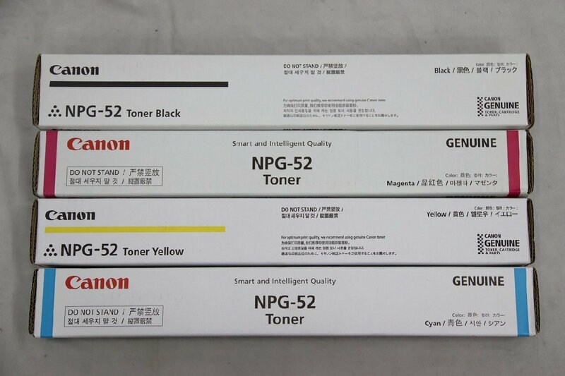 Canon トナーカートリッジ NPG-52トナー　ブラック、マゼンタ、イエロー、シアン 4本セット(未使用)