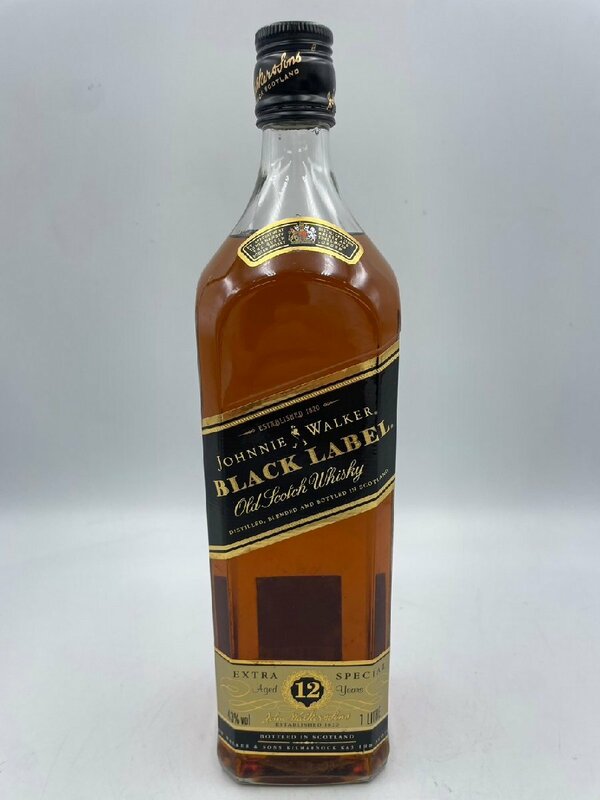 未開栓　ジョニーウォーカー Johnnie Walker 黒 BLACK LABEL 1L 1000ml 未開栓 漏れ保証なし sg24221-5