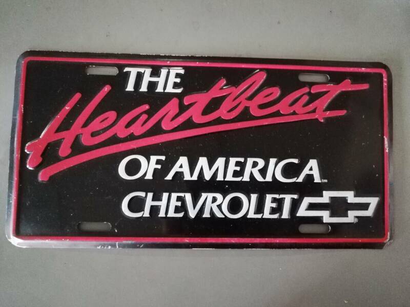 THE Heartbeat OF AMERICA CHEVROLET プレート　中古品