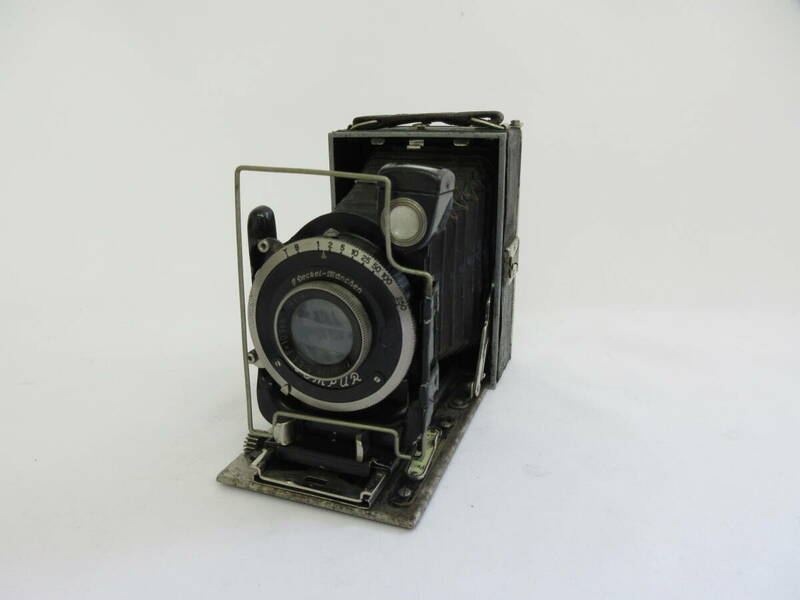 (3-28)F.Deckel-Munchen デッケル ミュンヘン Trioplan 10.5cm F4.5 COMPUR 蛇腹カメラ