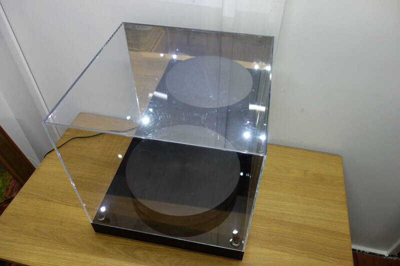 ターンテーブル ディスプレイ ショーケース 50cm コレクション用 LED照明 ライトアップ 中古 ジャンク品 管理ZI-170