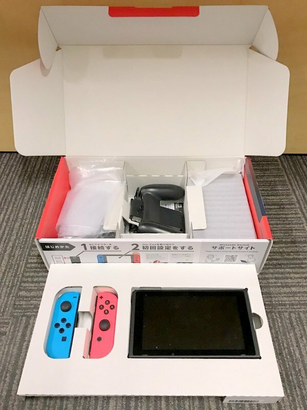 【動作未確認】Nintendo Switch HAC-001 ニンテンドースイッチ 本体 ネオンブルー ネオンレッド 任天堂 1円~　S3502