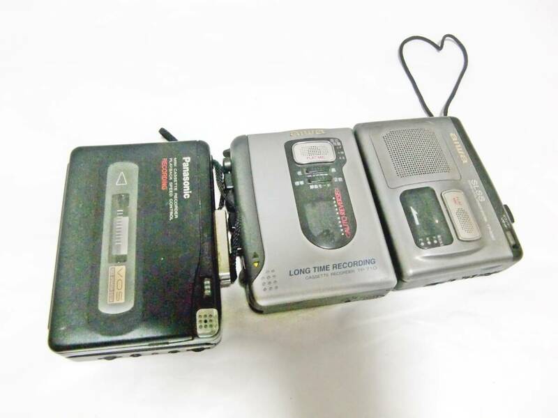 ジャンク aiwa Panasonic カセットレコーダー 3台 RQ-L230 TP-710 TP-530 カセット 昭和 レトロオーディオ