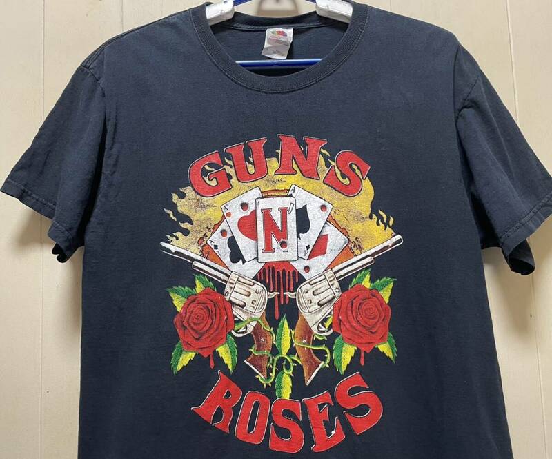 GunsN'RosesガンズアンドローゼスTシャツ L古着バンド Tロック Tミュージック T