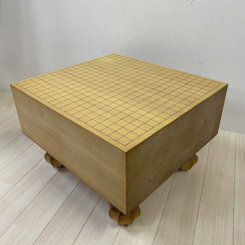 囲碁道具 天然木 柾目 碁盤 脚 ヘソ カバー 元箱 厚み17cm 