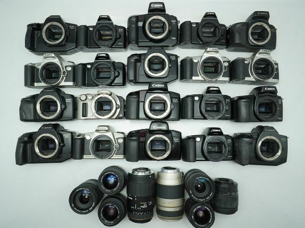 ★キヤノン AF一眼&レンズなど★EOS 5/650/850QD/630/100QD/IXE/SIGMA/ 等 計:28点まとめ【ジャンク品】30089