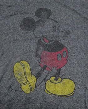 UST43ミッキーTシャツMICKYアメリカ古着ディズニーTシャツDISNEYアメリカンキャラクターTシャツSビンテージ加工Tシャツ オールド＆レトロT